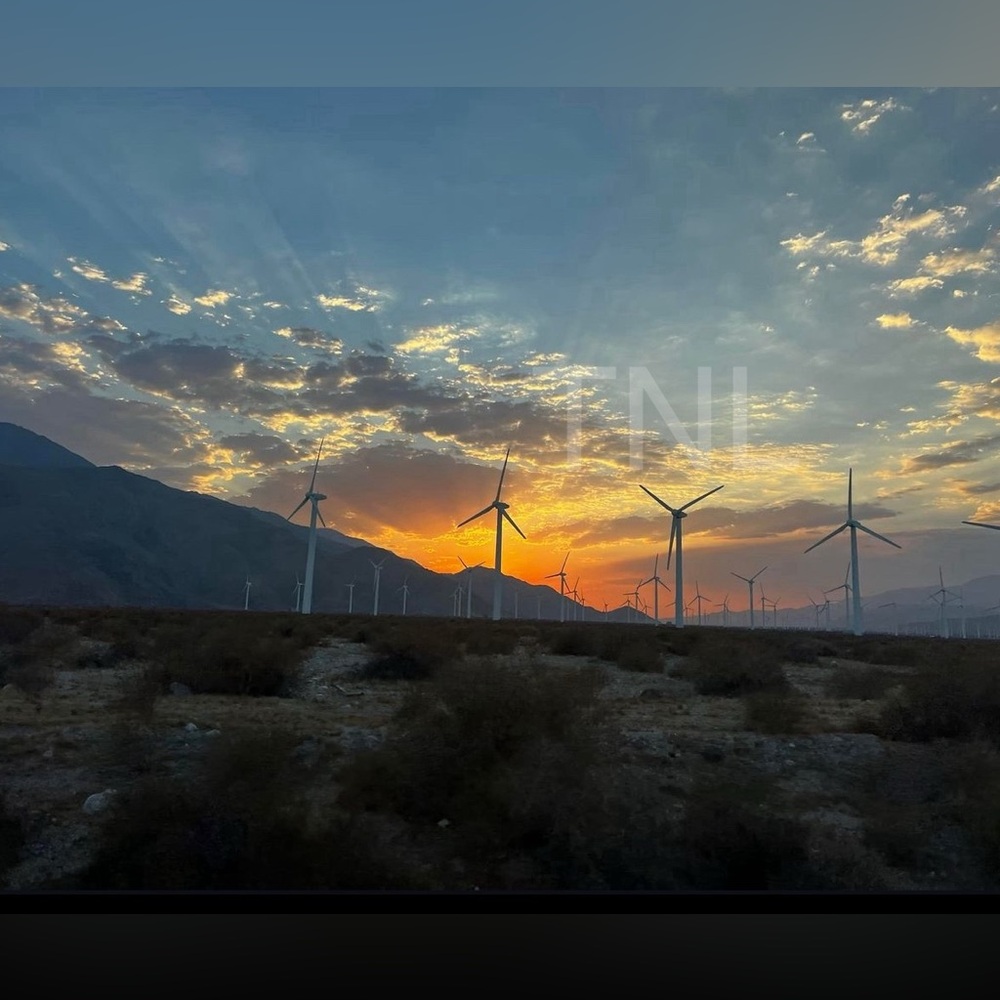 Framed-Palm Springs Windmills Sunset 5x7